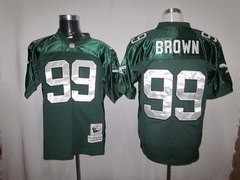 eagles #99 brown green mitchell&ness jersey