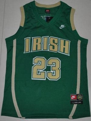 fighting irish #23 lebron james green basketball embroidered ncaa jersey fighting irish #23 lebron james green basketball embroidered ncaa jersey