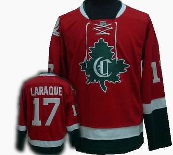 hockey montreal canadiens #17 georges laraque stitched replithentic red green new cd