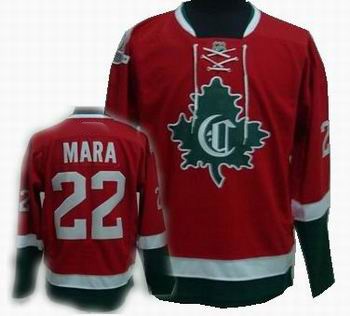 hockey montreal canadiens #22 paul mara stitched replithentic new cd red jersey