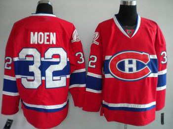 hockey montreal canadiens #32 travis moen stitched replithentic new ch red jersey