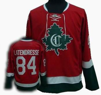 hockey montreal canadiens #84 guillaume latendresse stitched replithentic new cd red jersey
