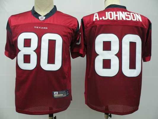 houston texans #80 a.johnson red jersey houston texans #80 a.johnson red jersey