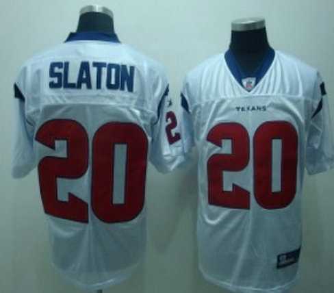 houston texans 20 steve slaton white jersey houston texans 20 steve slaton white jersey