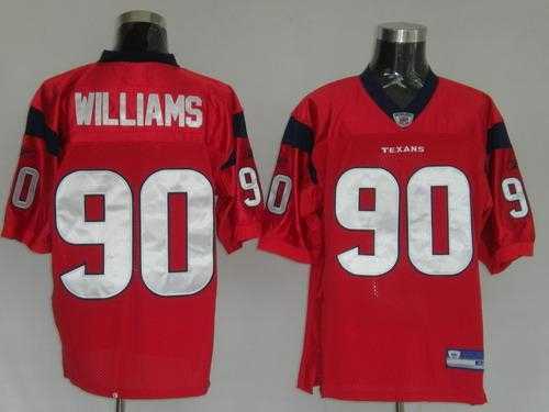 houston texans 90 williams red jerseys houston texans 90 williams red jerseys