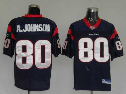 houston texans no.80 a.johnson blue football jersey houston texans no.80 a.johnson blue football jersey