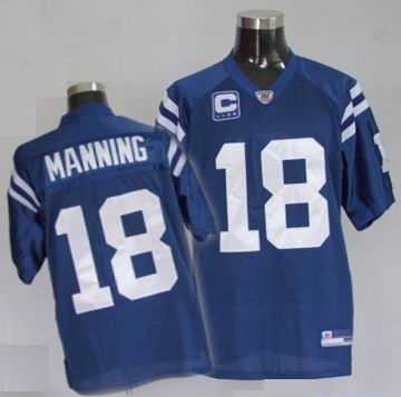 indianapolis colts #18 colts p.manning blue c patch