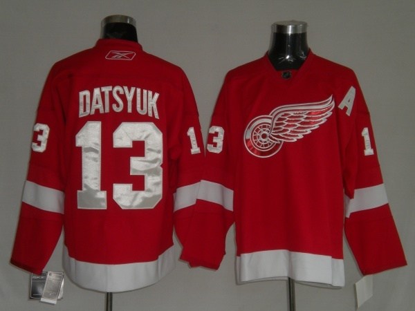 jerseys detoit red wings 13 pavel datsyuk red