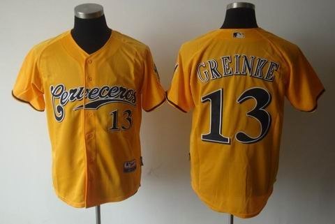 jerseys milwaukee brewers 13 greinke yellow