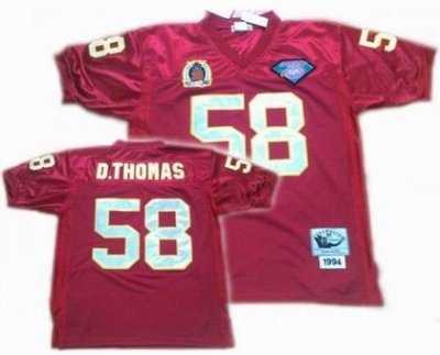 kansas city chiefs #58 derrick thomas throwback red jerseys