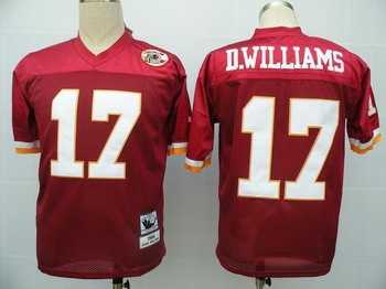 kansas city chiefs 17 d williams red jerseys throwback jerseys