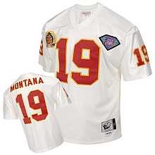 kansas city chiefs 19# montana white throwback jerseys