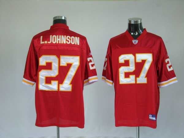 kansas city chiefs 27 larry johnson red jerseys