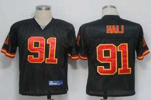 kansas city chiefs 91 tamba hali black jersey