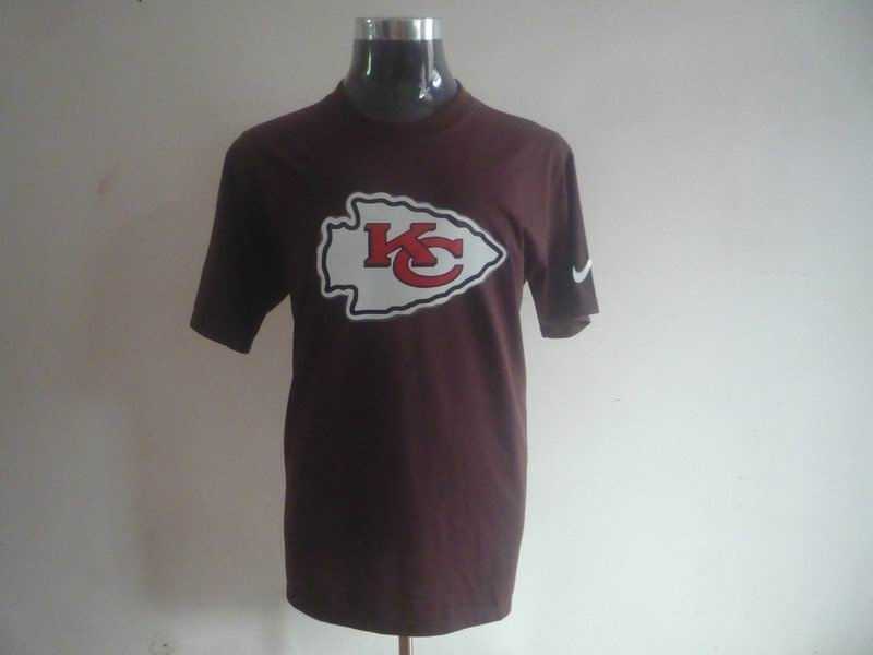 kansas city chiefs sideline legend authentic logo dri-fit t-shirt -brown