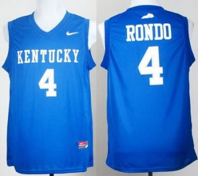 kentucky wildcats 4 rajon rondo royal blue college basketball