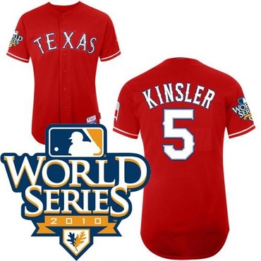 kids 2010 world series patch texas rangers #5 ian kinsler red kids 2010 world series patch texas rangers #5 ian kinsler red