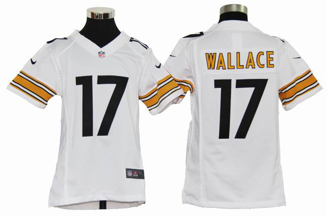 kids NEW nfl pittsburgh steelers 17 mike wallace white jerseys