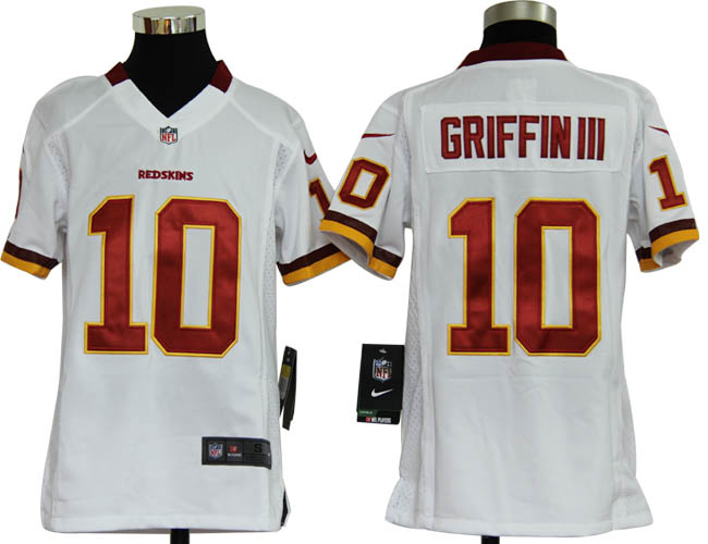 kids NEW nfl washington redskins 10 robert griffin iii white jerseys