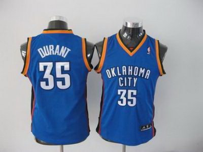 kids Oklahoma City Thunder #35 Kevin Durant Youth jerseys blue