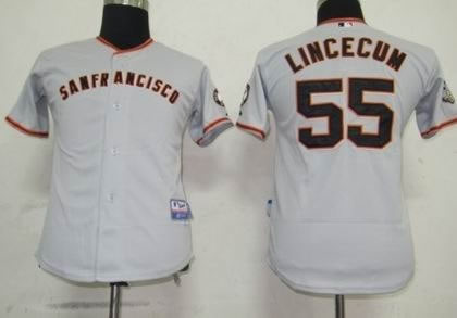 kids mlb san francisco giants 55 lincecum grey kids mlb san francisco giants 55 lincecum grey