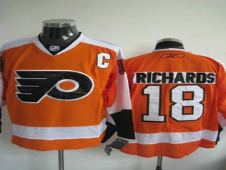 kids nhl jerseys philadelphia flyers 18 mike richards orange kids