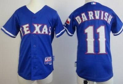 kids texas rangers #11 yu darvish blue cool base mlb youth jerseys kids texas rangers #11 yu darvish blue cool base mlb youth jerseys