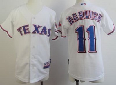 kids texas rangers #11 yu darvish white cool base mlb youth jerseys kids texas rangers #11 yu darvish white cool base mlb youth jerseys