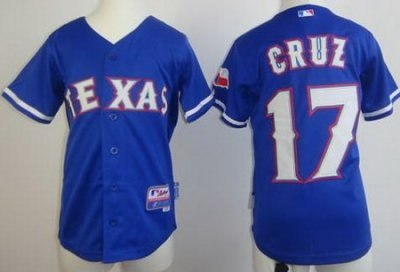kids texas rangers 17 nelson cruz blue cool base mlb youth jerseys kids texas rangers 17 nelson cruz blue cool base mlb youth jerseys