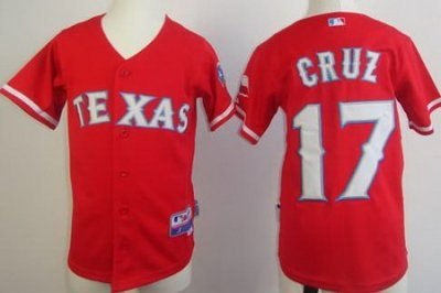 kids texas rangers 17 nelson cruz red cool base mlb youth jerseys kids texas rangers 17 nelson cruz red cool base mlb youth jerseys