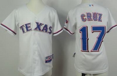 kids texas rangers 17 nelson cruz white cool base mlb youth jerseys kids texas rangers 17 nelson cruz white cool base mlb youth jerseys