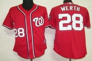 kids washington nationals 28 werth red jersey kids washington nationals 28 werth red jersey