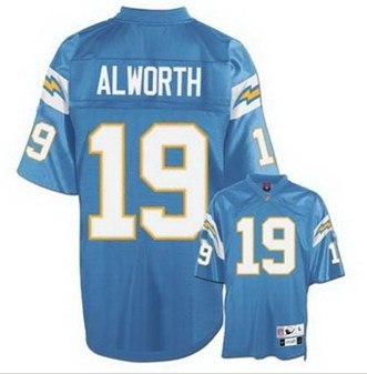 lance alworth 1965 san diego chargers 19 throwback jersey (light blue)
