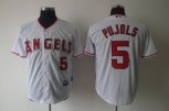 los angeles angels 5# albert pujols white jerseys