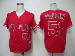 los angeles angels 51 walden red cool base jerseys
