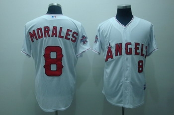 los angeles angels 8 morales white jerseys all star patch