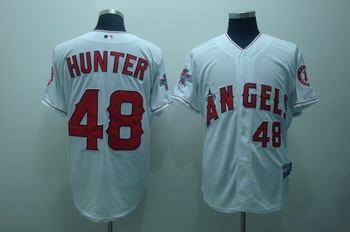 los angeles angels hunter white jerseys all star patch