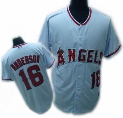 los angeles angels of anaheim #16 garrett anderson white home jerseys