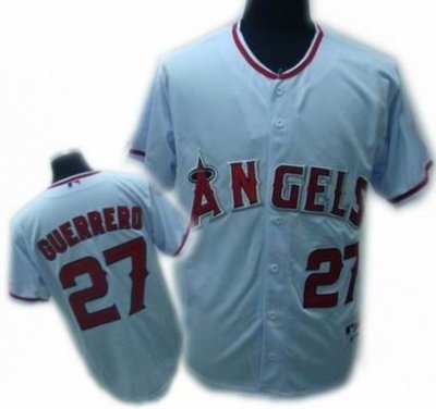 los angeles angels of anaheim #27 vladimir guerrero white home jerseys