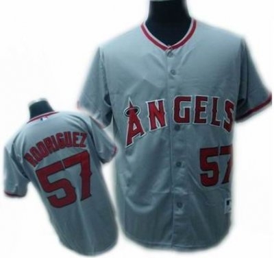los angeles angels of anaheim #57 rodriguez gray jerseys