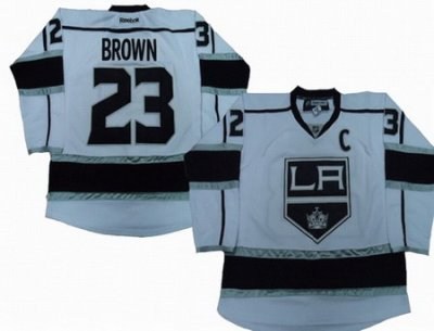 los angeles kings #23 dustin brown white jersey