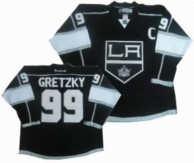 los angeles kings #99 gretzky c patch black jersey