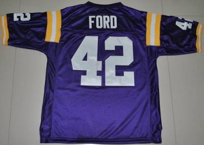 lsu tigers #42 michael ford purple embroidered ncaa jersey lsu tigers #42 michael ford purple embroidered ncaa jersey