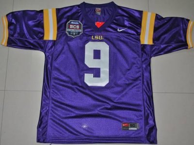 lsu tigers #9 jordan jefferson purple 2012 bcs championship patch embroidered ncaa jersey lsu tigers #9 jordan jefferson purple 2012 bcs championship patch embroidered ncaa jersey