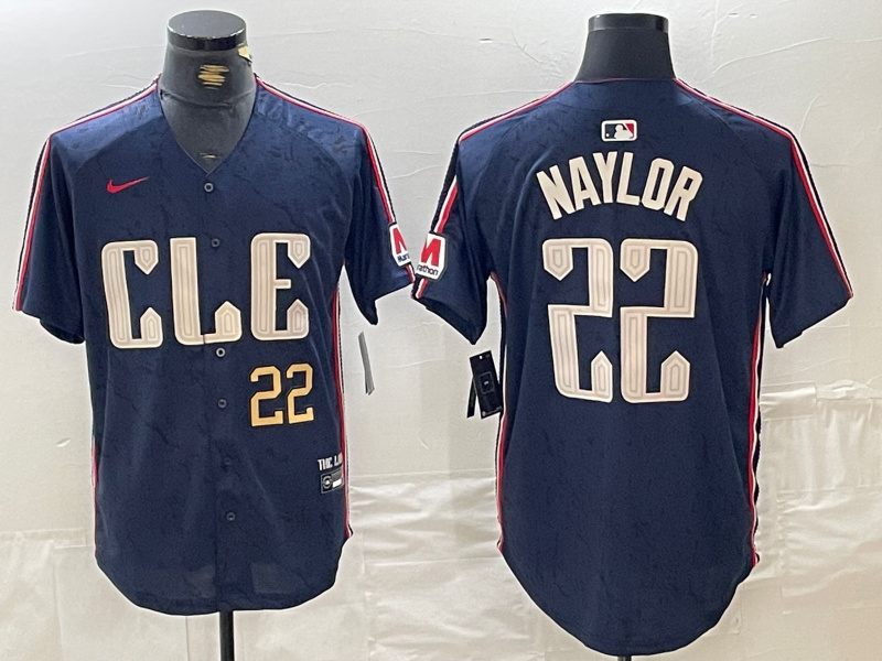 men's cleveland guardians #22 josh naylor navy 2024 city connect limited stitched baseball jersey_ men's cleveland guardians #22 josh naylor navy 2024 city connect limited stitched baseball jersey_