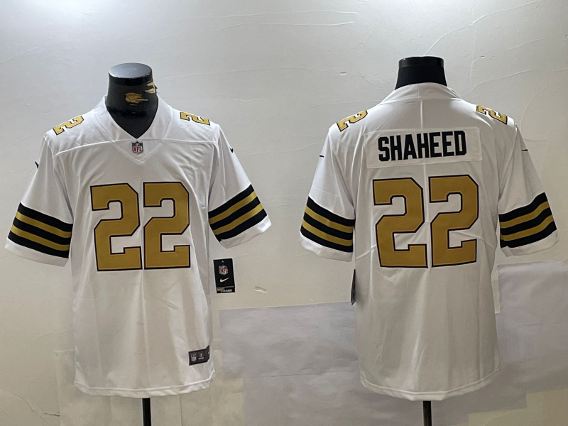men's new orleans saints #22 rashid shaheed white vapor limited stitched football jersey_