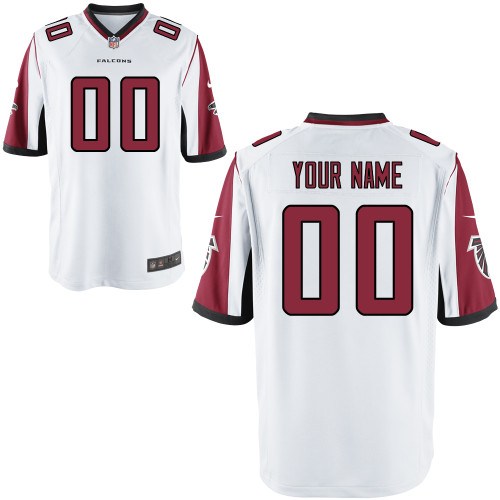 Men's Atlanta Falcons Customized Game White Jersey 