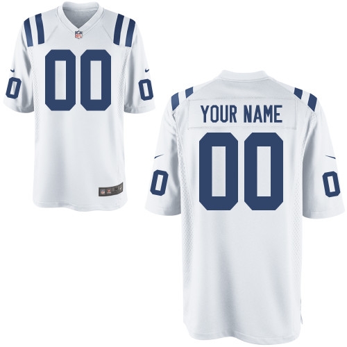 men's indianapolis colts customized game white jerseys