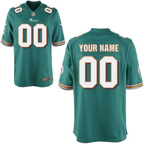men's miami dolphins customized game team color jerseys