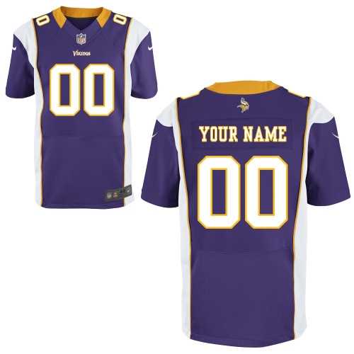 men's minnesota vikings customized elite team color jerseys